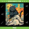 Catzilla PNG, Funny Cat Godzilla PNG, Crazy Cat Lady Gift PNG