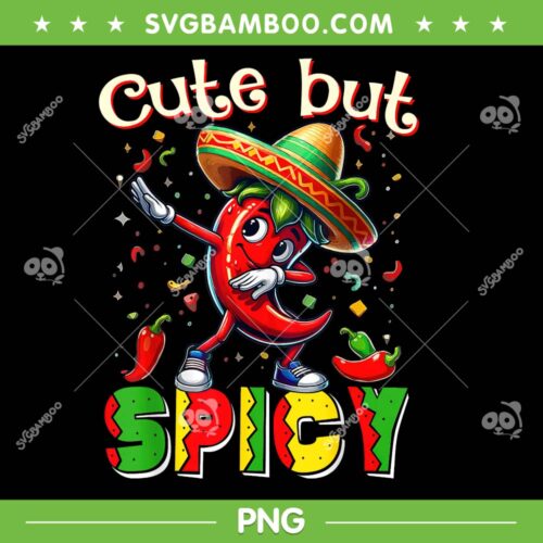 Cute But Spicy Chili Boys Girls PNG, Kids Cinco De Mayo Dabbing PNG, Funny Cinco De Mayo PNG