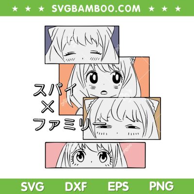 Cute Kawaii Girl Emotions Family SVG PNG, Anime Manga Japanese SVG, Anime Characters DXF SVG PNG EPS Cute Kawaii Girl Emotions Family SVG PNG, Anime Manga Japanese SVG, Anime Characters DXF SVG PNG EPS