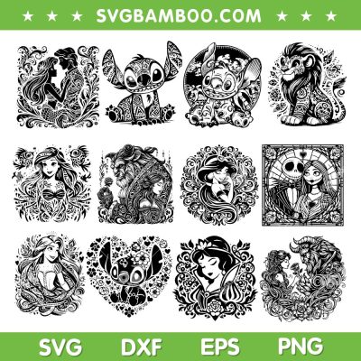 Disney Characters Mandala SVG Bundle, Stitch Mandala SVG Bundle, Mandala Mouse DXF SVG PNG EPS Disney Characters Mandala SVG Bundle, Stitch Mandala SVG Bundle, Mandala Mouse DXF SVG PNG EPS