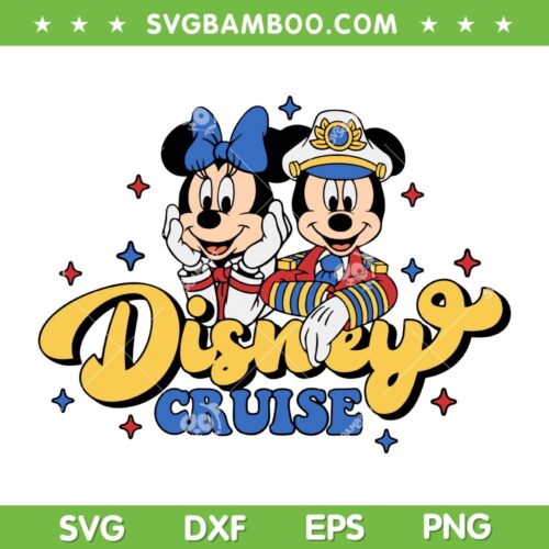 Disney Cruise Trip Mouse SVG PNG, Mickey Mouse Captain Family Vacation SVG, Mickey Minnie Cruise DXF SVG PNG EPS