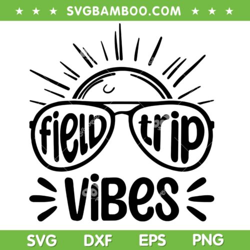 Field Trip Vibes Sunglasses SVG PNG, Field Day Teachers SVG, Spring Break DXF SVG PNG EPS