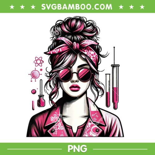 Girl Lab Week 2024 PNG, Week 2024 Phlebotomy Pink Women PNG, Pink Retro Lab Week 2024 PNG