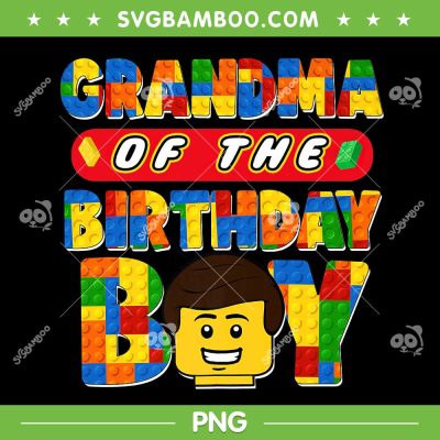 Grandma Of The Birthday Boy Building Brick PNG, Lego Man Birthday Boy PNG, Happy Birthday Boy PNG