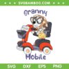 Granny Mobile Bluey SVG PNG, Funny Bluey Cartoon SVG, Bluey And Bingo Grannies DXF SVG PNG EPS