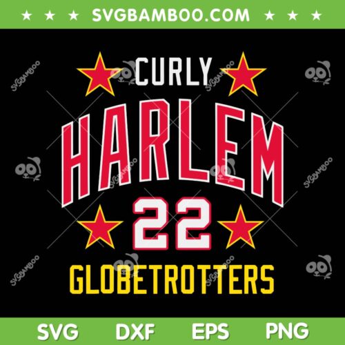 Harlem Globetrotters Curly 22 SVG PNG, Harlem Globetrotters Logo SVG, HG Basketball DXF SVG PNG EPS
