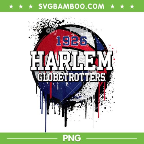 Harlem Globetrotters Paint Drip PNG, 1926 Harlem Globetrotters PNG, HG Basketball PNG