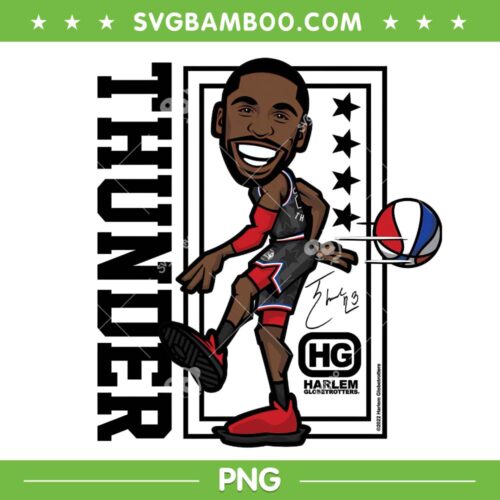 Harlem Globetrotters Thunder Toonz PNG, Thunder Basketball PNG, Basketball Team PNG