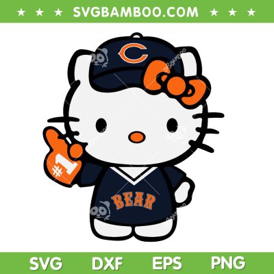 Hello Kitty Chicago Bears SVG PNG, Chicago Bears Kitty Cat SVG, Nfl Football Team DXF SVG PNG EPS Hello Kitty Chicago Bears SVG PNG, Chicago Bears Kitty Cat SVG, Nfl Football Team DXF SVG PNG EPS