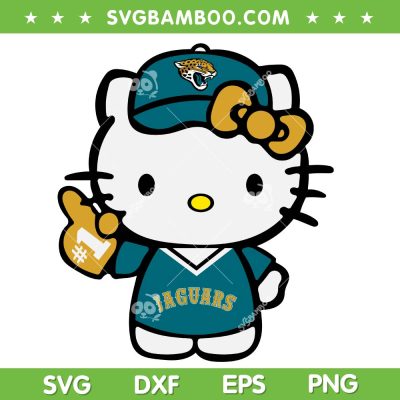 Hello Kitty Jacksonville Jaguars SVG PNG, Kitty Jaguars Football SVG, NFL Football Team DXF SVG PNG EPS Hello Kitty Jacksonville Jaguars SVG PNG, Kitty Jaguars Football SVG, NFL Football Team DXF SVG PNG EPS