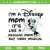 I'm A Mom Its Like A Regular Mom But More Magical SVG, Mouse Mom SVG, Disney Family Trip DXF SVG PNG EPS