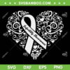 Infertility Awareness Heart SVG PNG, Orange Ribbon IVF Transfer Day SVG, IVF Heart DXF SVG PNG EPS