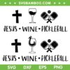 Jesus Wine Pickleball SVG PNG, Christian Carpenter Woodworking SVG