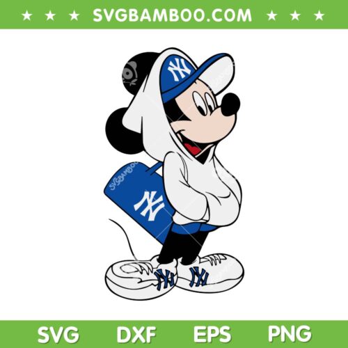 Mickey Mouse New York Yankees SVG PNG, Mickey Yankees Baseball SVG, Disney Baseball DXF SVG PNG EPS