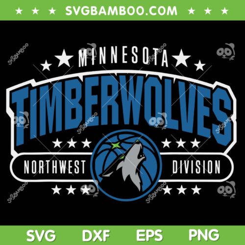 Minnesota Timberwolves Arched Northwest Division SVG, Minnesota Basketball SVG, NBA Basketball Team DXF SVG PNG EPS