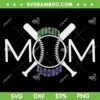 Mudcats Mom Cannons SVG PNG, Baseball Mom SVG, Mudcats Baseball DXF SVG PNG EPS