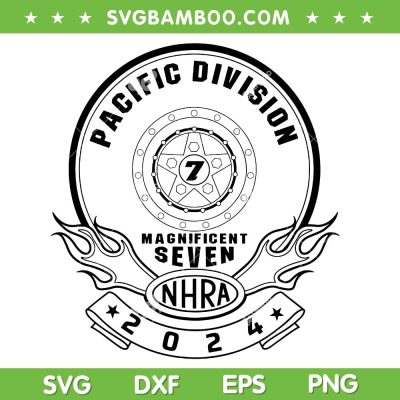 NHRA Pacific Division Logo SVG PNG, Division Pacific 7 SVG, Mangnificent Seven DXF SVG PNG EPS