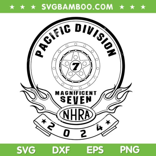 NHRA Pacific Division Logo SVG PNG, Division Pacific 7 SVG, Mangnificent Seven DXF SVG PNG EPS