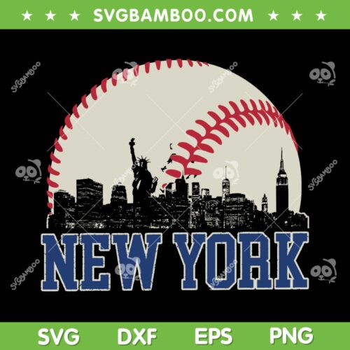 Retro New York SVG PNG, Baseball Lover Met At Game Day SVG, Vintage New York Baseball DXF SVG PNG EPS