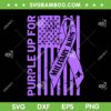 Purple Up For Military Kids American Flag SVG, Military Child Month SVG, Military Child American Flag DXF SVG PNG EPS