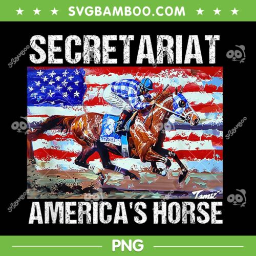Secretariat America's Horse PNG, Retro Secretariat Horse PNG, Secretariat Horse Racing PNG