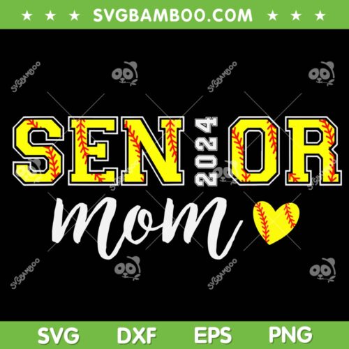 Senior Mom Baseball 2024 SVG PNG, Baseball Mom SVG, Mama Of Senior 2024 DXF SVG PNG EPS
