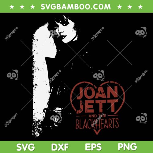 Joan Jett And The Black Heart SVG PNG, Rock Music Lovers SVG, Blackheart Records Logo DXF SVG PNG EPS