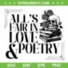 Skull All's Fair In Love And Poetry SVG PNG, Skull Book Taylor Swift Album SVG, Taylor Swift TTPD Album DXF SVG PNG EPS