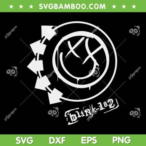 Smile Rock Music By Rock Off SVG PNG, Blink 182 Rock Smile Face SVG, Music Band Punk Rock DXF SVG PNG EPS