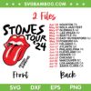 Stones Tour 2024 SVG PNG, Rolling Stones Hackney SVG, Diamonds Front And Back DXF SVG PNG EPS