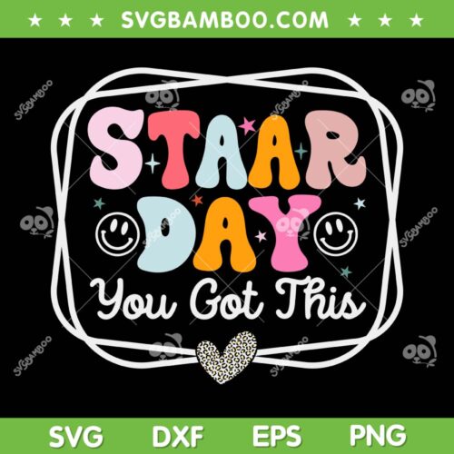 Test Day Staar Day You Got This SVG PNG, Retro Groovy Testing Day SVG, Teacher Gift DXF SVG PNG EPS