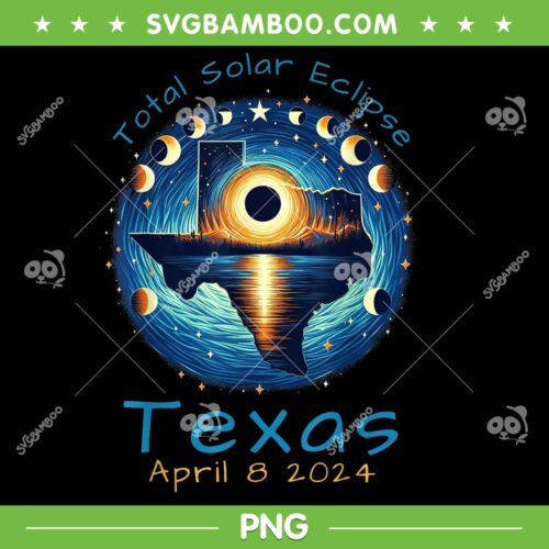 Texas Total Solar Eclipse April 8 2024 PNG, Texas Solar Eclipse 2024 PNG, Totality Moon Event PNG