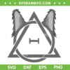 Wolf Therian Symbol SVG PNG, Theta Delta Therian Symbol SVG, Therianthropy DXF SVG PNG EPS