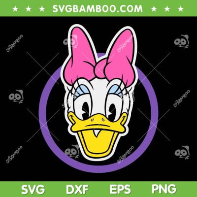 Essentials Daisy Duck Purple Circle Portrait SVG, Daisy Duck Happy SVG, Cute Daisy Duck Face DXF SVG PNG EPS Amazon Essentials Daisy Duck Purple Circle Portrait SVG, Daisy Duck Happy SVG, Cute Daisy Duck Face DXF SVG PNG EPS