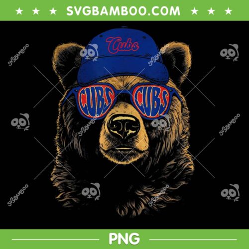 Bear Cubs Styles PNG, Vintage Cubs Name Distressed PNG, Funny Bear Cubs PNG