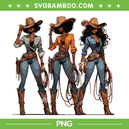 Black Cowgirl Western Rodeo PNG, Melanin Black History Texas PNG, Cowgirl On Horse PNG