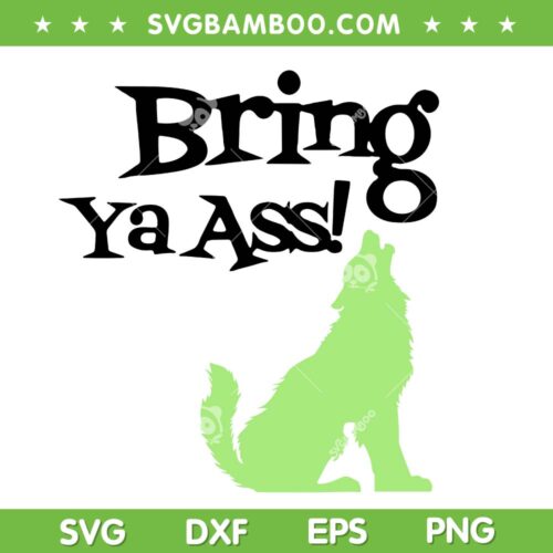 Bring Ya Ass Wolf SVG PNG, Minnesota Wolf SVG, Funny Minnesota Basketball DXF SVG PNG EPS