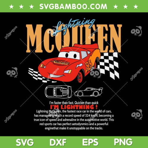 Cars Matching Comfort Colors McQueen SVG, Lightning Mcqueen SVG, Disney Cars DXF SVG PNG EPS
