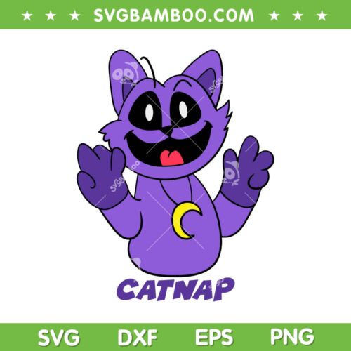 Catnap Smiling Critters SVG PNG, Cute Cat Nap SVG, Catnap From Poppy Playtime DXF SVG PNG EPS
