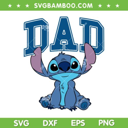Disney Lilo Stitch Dad SVG PNG, Vintage Dad Cool Stitch SVG, Stitch Fathers Day DXF SVG PNG EPS