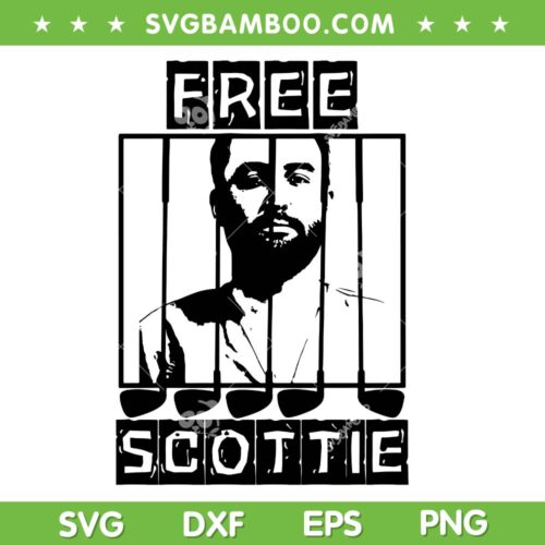 FREE SCOTTIE Silhouette SVG PNG, Scottie Scheffler SVG, Free Scottie Scheffler DXF SVG PNG EPS