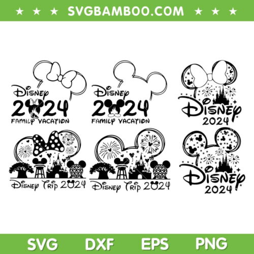 Family Trip 2024 Mouse SVG Bundle, Disney Family Vacation 2024 SVG Bundle, Mouse Vacation 2024 DXF SVG PNG EPS