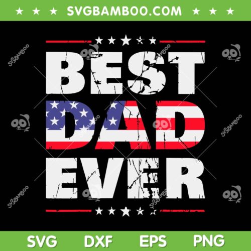 Best Dad Ever SVG PNG, Dad Gift US American Flag SVG, Fathers Day DXF SVG PNG EPS &nbsp;