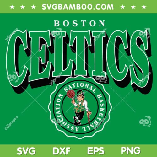Boston Celtics Arched Crest SVG PNG, MBA Celtics Logo SVG, Association National Basketball DXF SVG PNG EPS