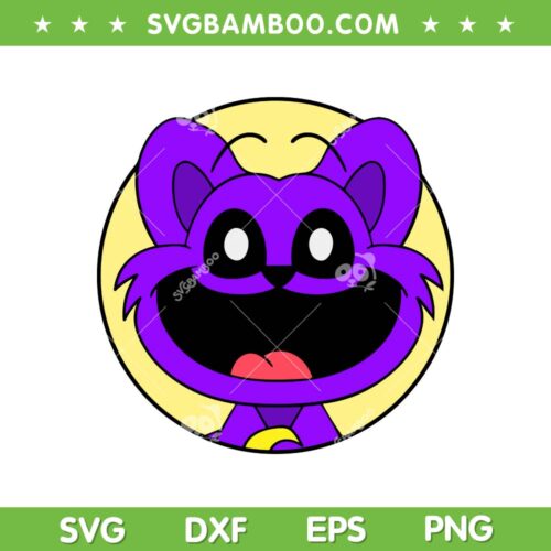 Funny Catnap Head SVG PNG, Cute Catnap Face SVG, Catnap Smilling Critters DXF SVG PNG EPS