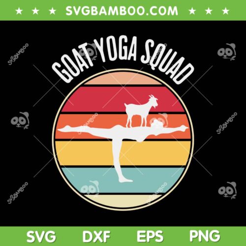 Funny Goat Yoga Squad SVG PNG, Warrior 3 Pose Perfect For Goat Yoga SVG, Yoga Pose DXF SVG PNG EPS