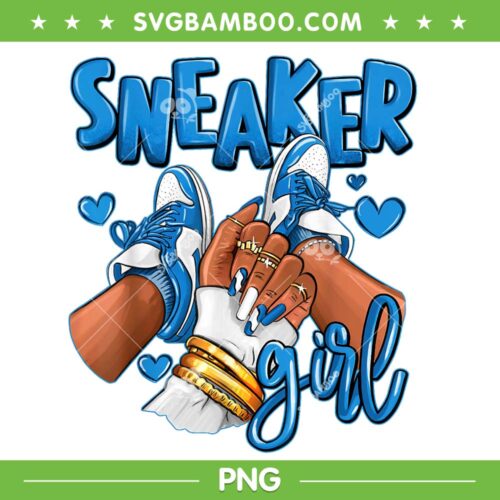 Sneaker Girl PNG, Girl Afro Military Blue 4s PNG, Black Woman PNG