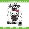 Hello Kitty Graduation 2024 SVG PNG, Kitty Class Of 2024 SVG, Hello Senior Kitty 2024 DXF SVG PNG EPS