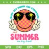 Hippi Glasses Summer SVG PNG, Retro Smiley Checkered Summer SVG, Summer On My Mind DXF SVG PNG EPS