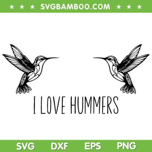 I Love Hummers Bird SVG PNG, Hummingbird SVG, Love Bird Hummingbird DXF SVG PNG EPS